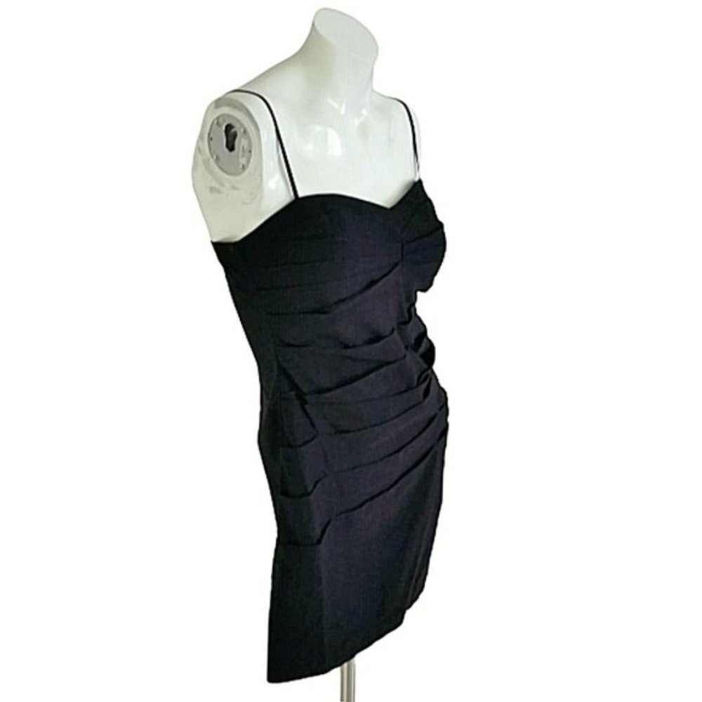 Ruby Rox Black Ruched Sheath Bodycon Mini Dress - Picture 2 of 7
